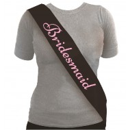 Hen Party Bridesmaid Black Sash